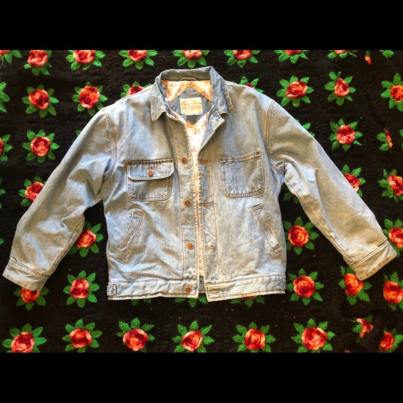 Warm Lined Denim Jacket Medium - Picture 1 of 8